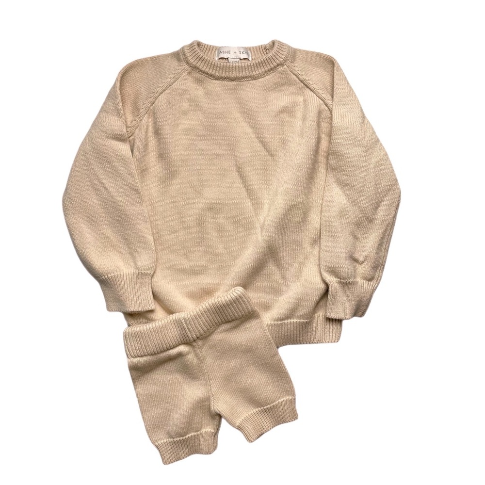 Small Shop Oversized Knit Sweater and Shorts Matching Set 9-12 Months